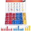 Nilight 1500pcs Mixed Quick Disconnect Crimp Connector Butt Splice Ring