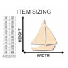 Unfinished Wood Sailboat Shape Fishing Ocean Craft up to 46"