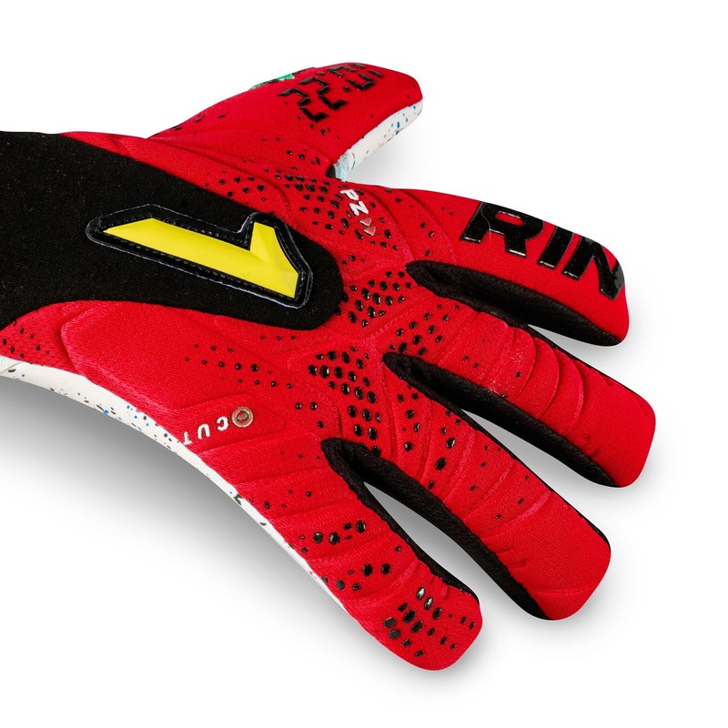 Rinat Guantes de Portero Kronos 10:22 Turf con Varilla (Rojo,