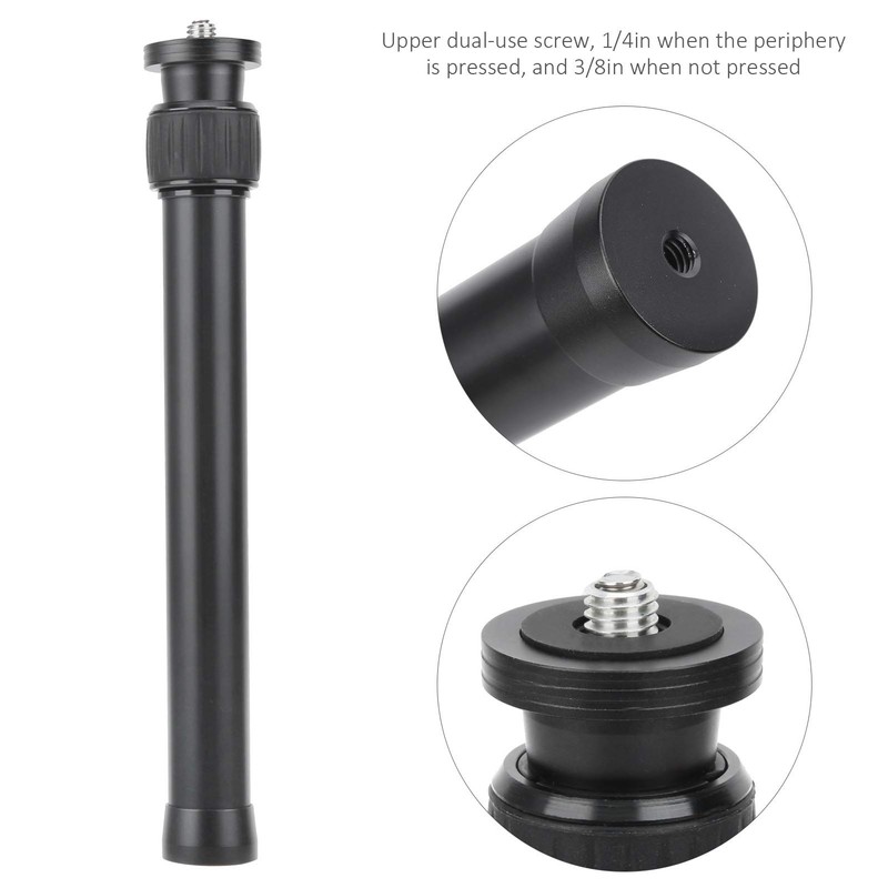 QANYEGN Tripod Extension Tube, 2 Section Aluminium Tripod Extender, Tripod