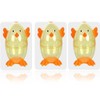 Clear Chick Shaped Easter Eggs 3 Fillable Treat Containers