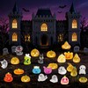 25PCS Halloween Mini Resin Pumpkin Ghost Figures Glow in Dark