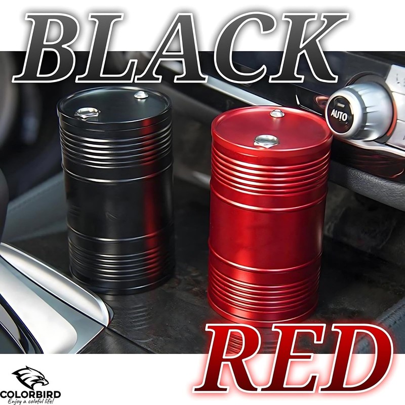 COLORBIRD Ashtray, Drum, Portable Ashtray, Stylish, Car, With Lid, Outdoor,