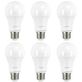 Linkind Linkind A19 LED Light Bulbs Dimmable, 100W Equivalent, 2700K Soft White, 15.5W 1600 Lumens 120V Bulbs, E26 Standard Base, UL Listed, Lighting for Bedroom Living Room Home Office,6 Packs