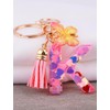 Initial Letter Keychain for Women Gift Cute Butterfly Tassel Resin