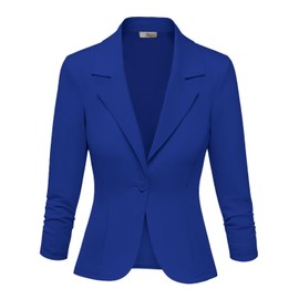 Hybrid & Company Women's Casual Work Office Blazer Jacket JK1131 Royal 2X