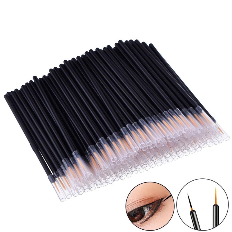 100 Pack Disposable Eyeliner Brush, JASSINS Eye liner Applicator Cosmetic