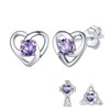 Bestyle Sparkle Synthetic Alexandrite Crystal Stud June Birthstone Earring Sterling