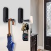 SYZOW Folding Coat Hooks, 4PCS Black Wall Hooks for Hanging