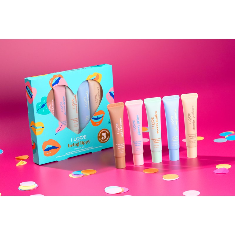 I Love Being Lippy Lip Care Set, Includes Lip Scrub,