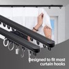 ZSTARR Retractable Ceiling Curtain Track, Measurement-Free Curtain Track 33.5''-59'',For Room