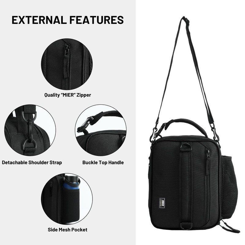 MIER Lunch Bag Small Cool Bag Expandable Cooler Bag for