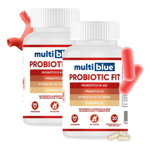 Multiblue - Probioticos Prebioticos Y Vitamina D3 - Pack X2