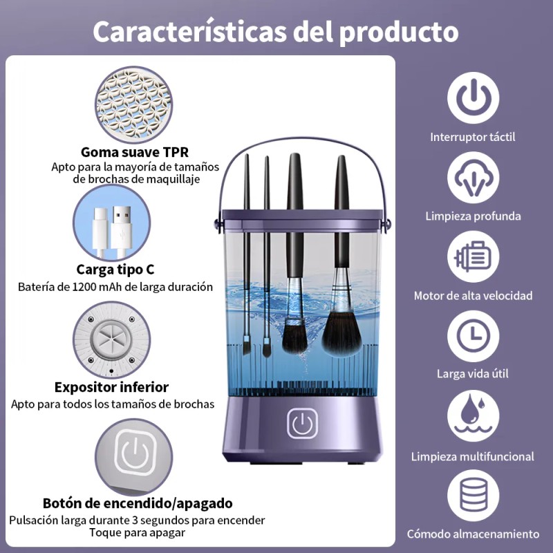 Lavadoras De Cepillos Eléctricos Para Brochas De Maquillaje
