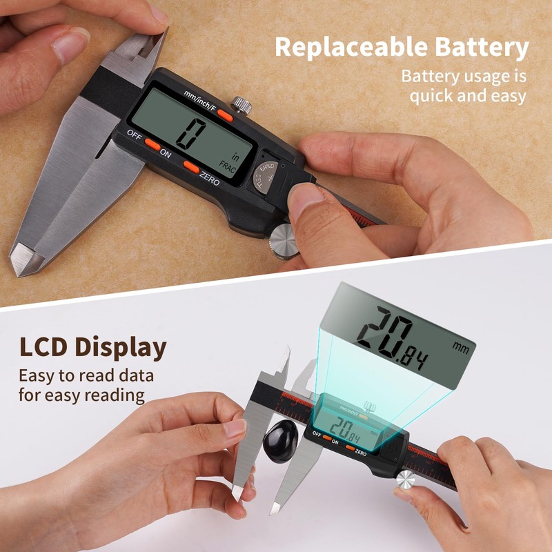 Digital Caliper 12 Inch,HARDELL Caliper Measuring Tool with Large LCD