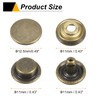 HARFINGTON 30 Sets Press-Stud Cap Buttons 12.5mm Metal Snap Fastener
