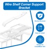 3 Inch White Wire Shelf Corner Support Bracket Replacement for