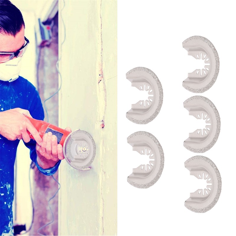 5Pcs Oscillating Saw Blades Universal Diamond Carbide for Tile Grout
