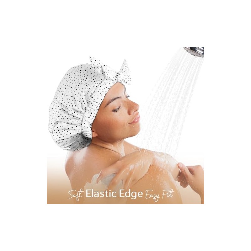Yanibest Gorro Ducha Reutilizable Impermeable Mujer Antideslizante Lindo Pelo Punto