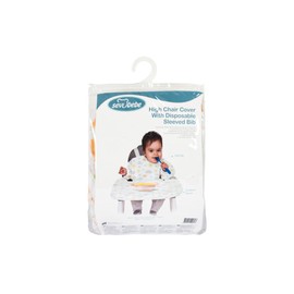 Sevi Bebe High Chair Cover with Disposable Sleeved Bib - 5 * 2 Piece Sets (10 pcs in total) 2 Piece Set Free Meal Times, Premium Baby-Led Weaning (BLW) accessories, Perfect for Traveling, Waterproof