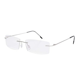Fuisetaea Rimless Frame Bifocal Reading Glasses Flexible Titanium Alloy +1.00 Lightweight Readers Bifocal Glasses