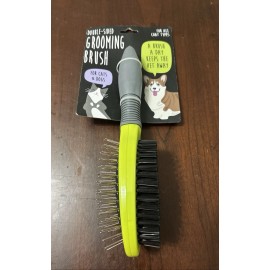 Unbranded Pet Brush Double Sided Dog Cat Hair Grooming Coat Comb Fur Cleaner Pin Bristle !