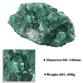 Nupuyai Natural Green Fluorite Stone Crystal Druzy Rough Stone Gemstone Cluster Large Mineral Stone Healing Stone Feng Shui Decoration