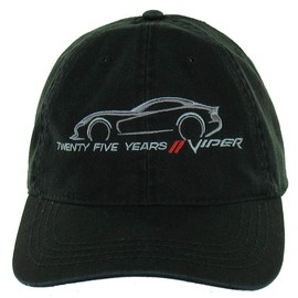 Dodge Viper 25 Years Heavy Cotton Twill Hat for Men | Dads Cap | Baseball Cap Black