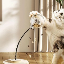 Unbranded Cat Toy with Treat Ball & Roller Track Interactive Wooden for Indoor Kitten ^