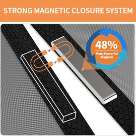 Magnetic Screen Door Left/Right Opening Fits Door Size 70"x80", Screen Size 73" x 81", Heavy Duty Thicker Reinforced Mesh, Keep Bugs Out, Pet & Kid Friendly, Hands Free