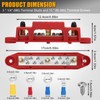 2 Pcs Bus Bar, 12V Power Distribution Block, 3X 1/4"