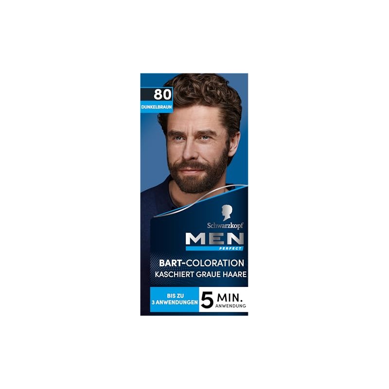 Schwarzkopf Men Perfect Beard Colouration 80 Natural Black/Brown Level 2