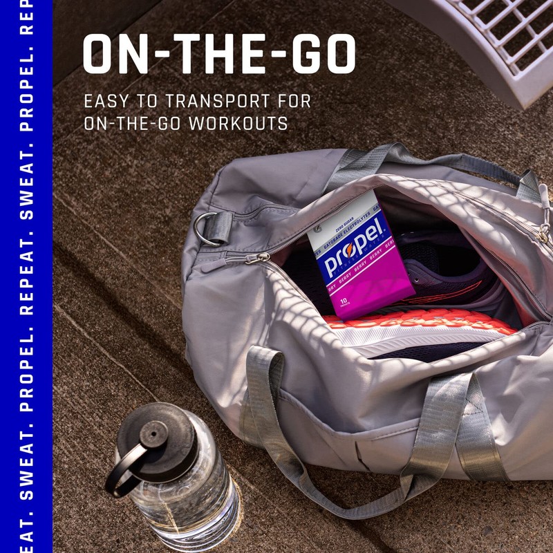 Propel Powder Packets 3 Flavor Grape Variety Pack With Electrolytes,