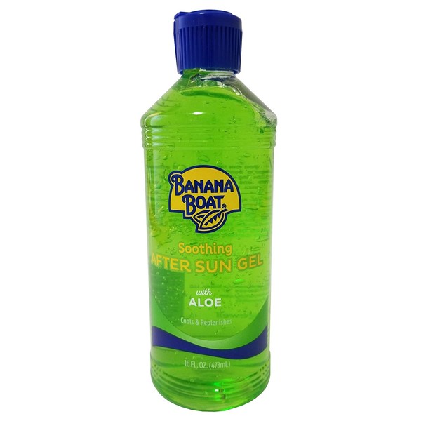 Banana Boat Aloe Aftersun Gel Soothes Dry Sunburned Skin: Size 16 Oz (Pack of 3)