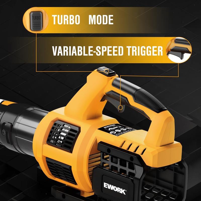 EWORK Cordless Leaf Blower and Hedge Trimmer Combo with 2