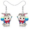 EAVUYIS Cute Ostereier Kaninchen Ohrringe Acryl Osterhase Dangle Schmuck Geschenke