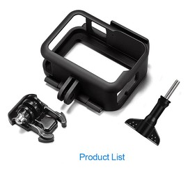 REFLEX CAMERA ABS Plastic Black GoPro Cage Frame Mount Protective Housing Case for GoPro Hero 13/12/11/10/9 - Durable, Lightweight, Full Access Protection for Sports Action Cameras