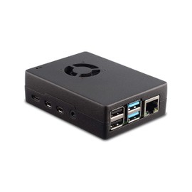 Vilros Raspberry Pi 4 Compatible Heavy Duty Aluminum Alloy Case with Preinstalled and Ready to Connect Fan (Black)