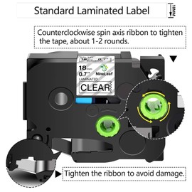NineLeaf 2 Pack Replacement Black on Clear Label Tape Compatible for Brother TZ-141 TZ141 TZe141 TZe-141 18mm 3/4'' for PT-D400 PT-D450 PT-D600 PT-P700 PT-P750W Label Makers