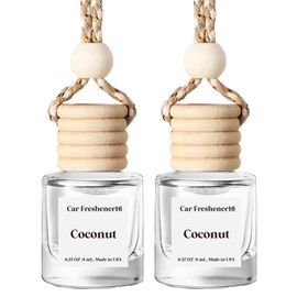 C Classy Car Air Freshener Hanging 2 Pack, Coconut Essential Oil Diffuser for Cars, Long-Lasting Fragrance, Cute Car Accessories, C ar air Fresheners for Women & Men Gift, Made in USA