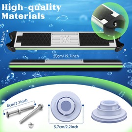 MiniInflat 3 Piece Stainless Replacement Above Ground Pool Ladder with Reflective Strips Comes with 4 Rubber Stoppers, 1.9 Inch Non Slip Steps (with Bolts) Suitable for Swimming Stairs