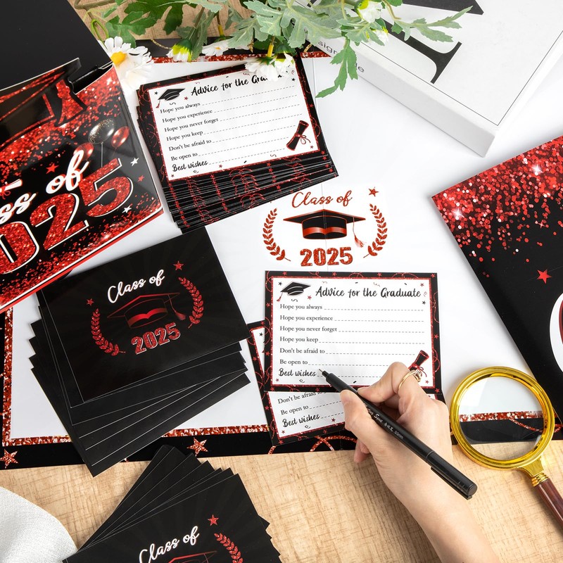 Graduation Card Box 2025, 1 Graduation Signature Board, 30 Pcs