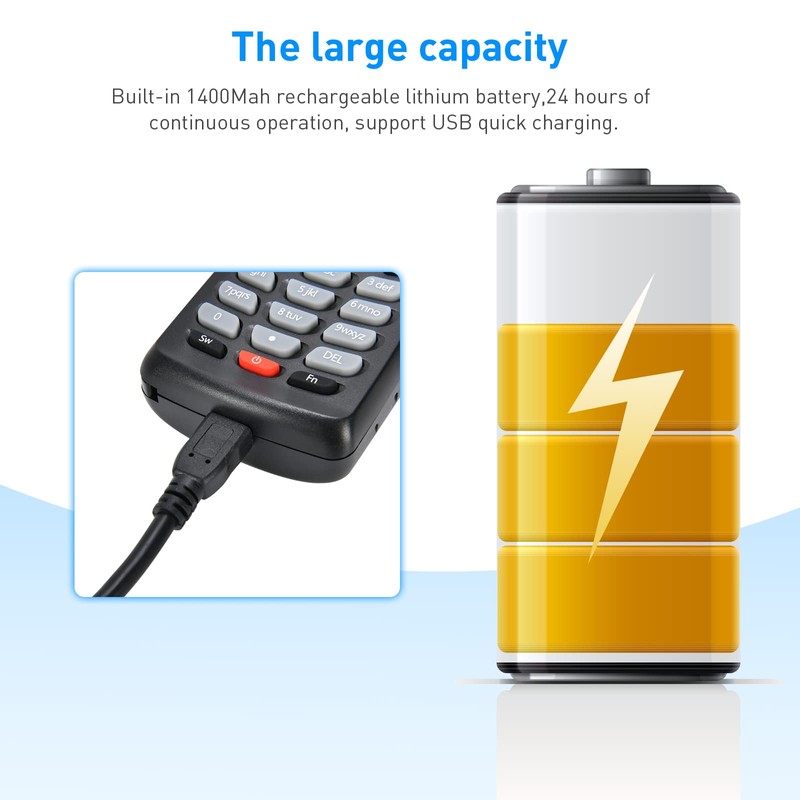 JRHC Inventory Barcode Scanner, Wireless Barcode Scanner 1D 2D &