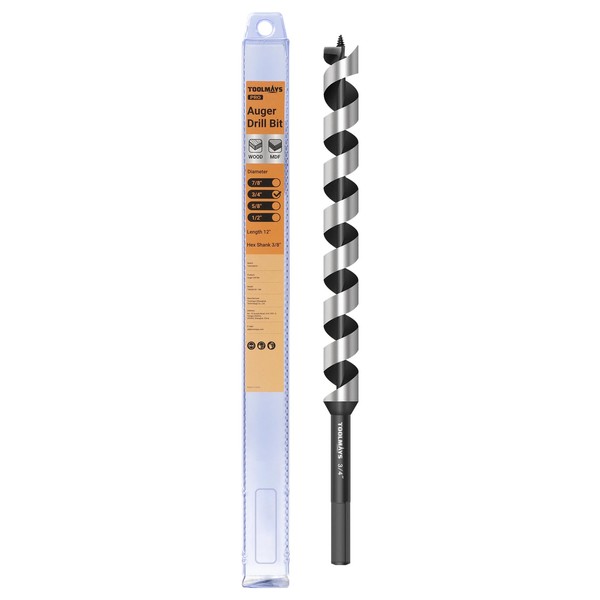 3/4 Inch x 12 Inch Auger Drill Bit, Long Auger