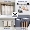 AccEncy 8 PCS No Drill Curtain Rod Brackets Self-Adhesive Rod