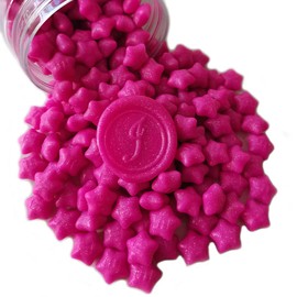PORXFLY Flash Wax Seal Beads - 300 Pcs Lucky Star Sealing Wax Beads for Wedding Invitations, Wine Packages, Cards, Gift Wrapping (Rose Red)