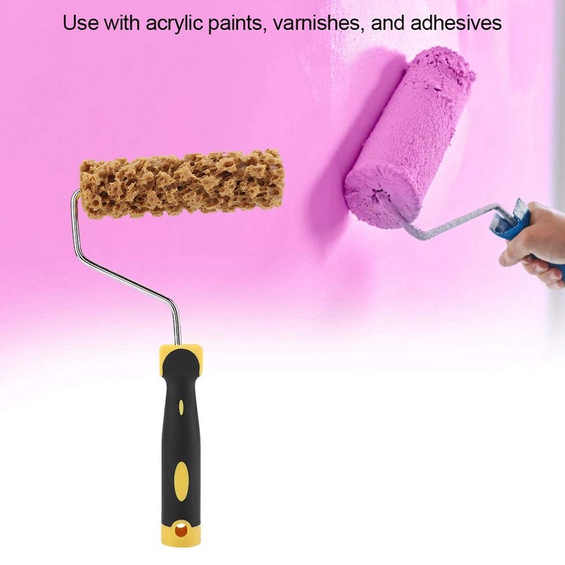 Texture Pattern Paint Roller Brush Decorative with Handle Decorate Graining