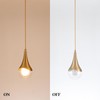 MWZ Gold Plug in Pendant Light,Hanging Lights with Plug in