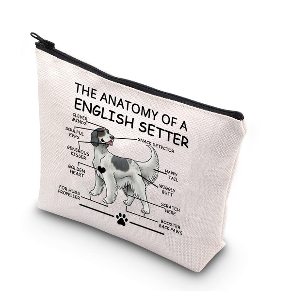 VAMSII English Setter Mom Gift The Anatomy of A English Setter Dog Anatomy Dog Pet Lover Gift（English Setter）