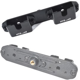 HYS Dual CB Radio & Shoulder Speaker Mic with Belt Clip or Round Knob Mount Base Holder, Walkie Talkie Mounting Holder with 1/4"-20 Threading